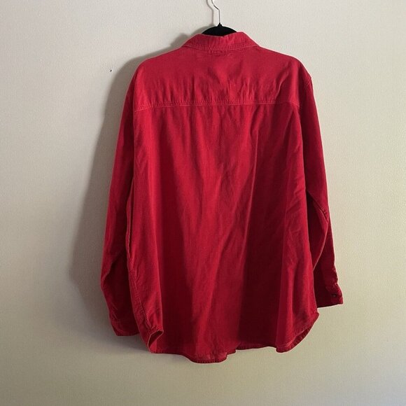 Disney Woman Plus Sz 22W/24W Winne/Tigger Red Corduroy Long Sleeve Button Up Top - Picture 10 of 10